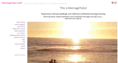 Desktop Screenshot of marriagetogo.com
