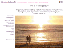 Tablet Screenshot of marriagetogo.com